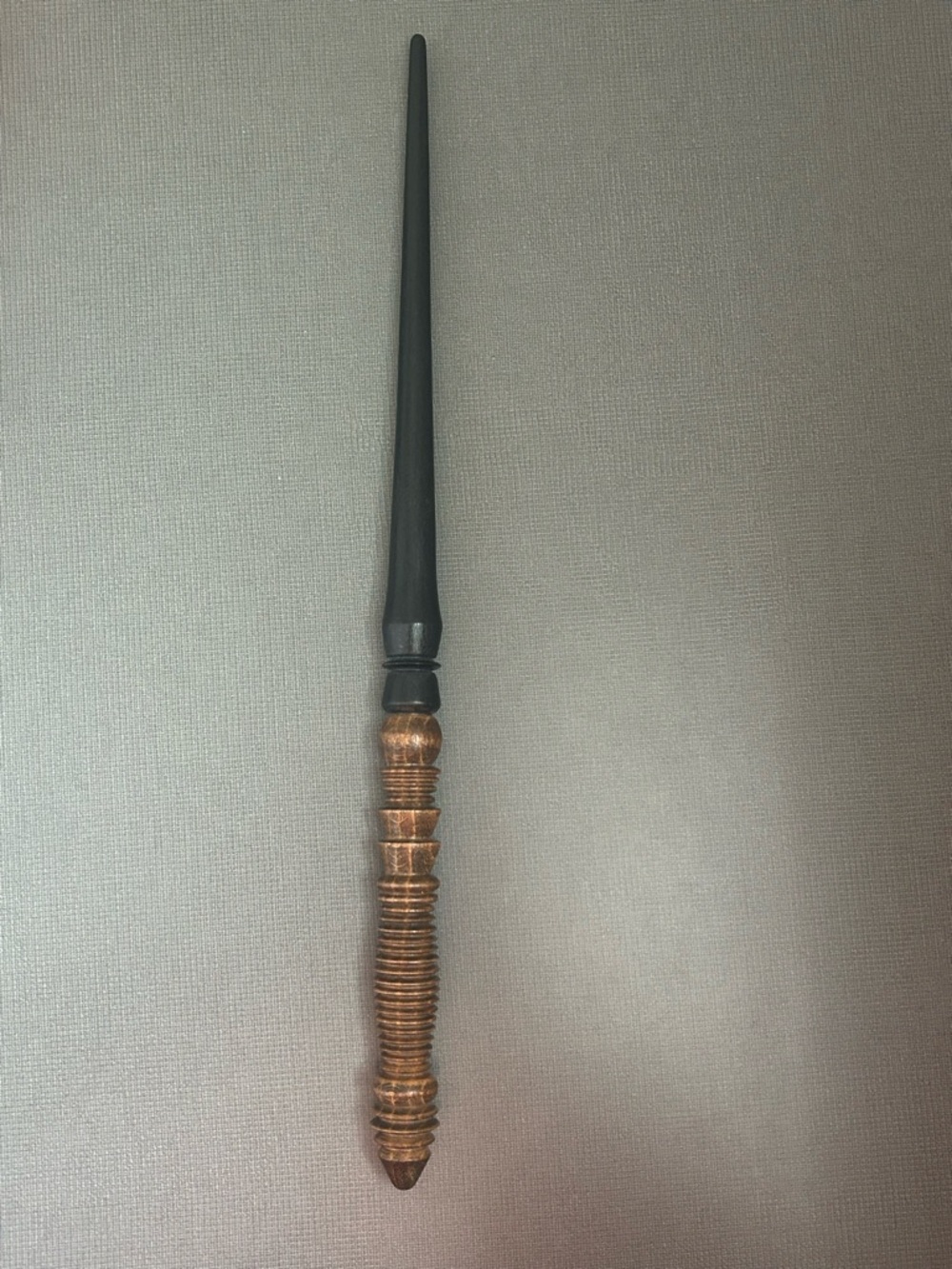 Decorative Black and Brown Wooden Wand - BOOK NOT INCLUDED